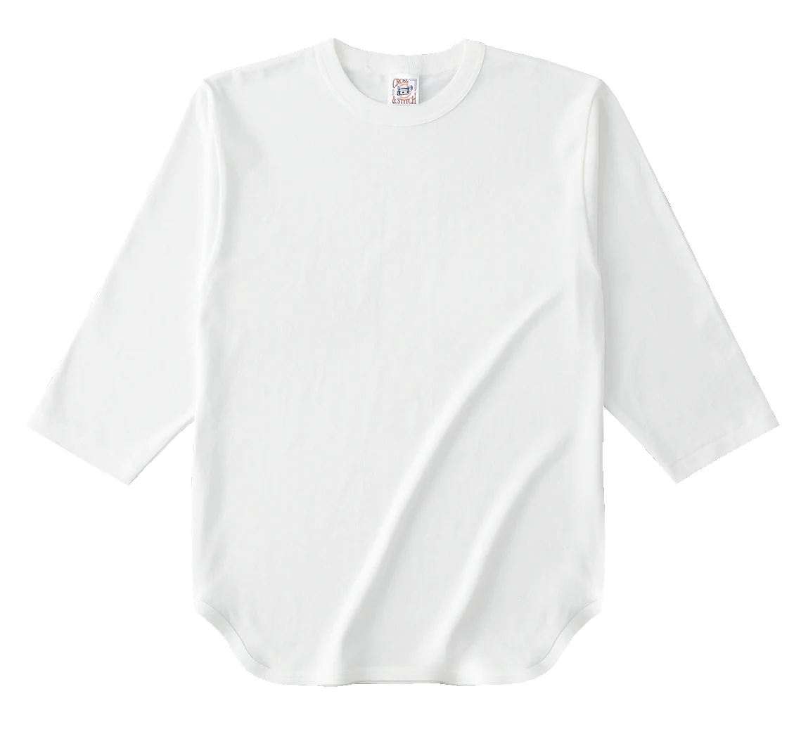 七分袖ベースボールTシャツ