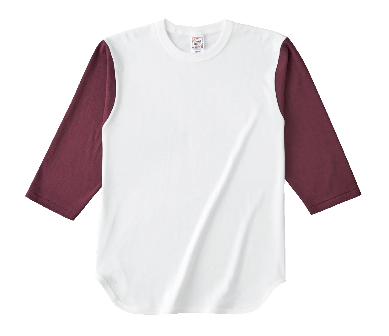 七分袖ベースボールTシャツ