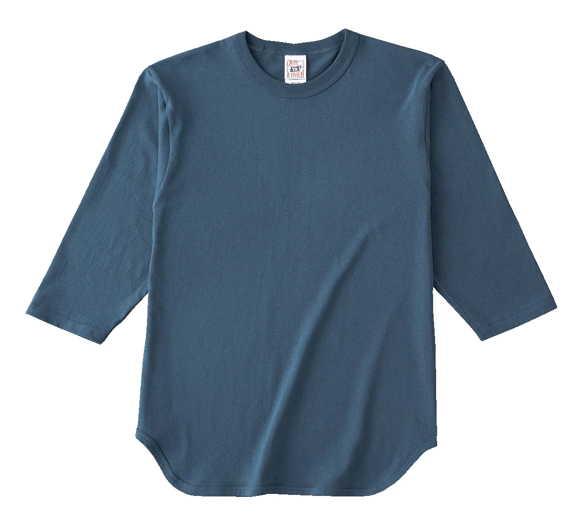 七分袖ベースボールTシャツ